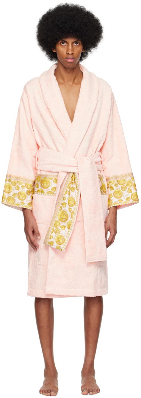 pink and gold Versace robe